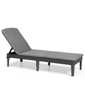 Allibert Záhradné ležadlo s podložkou Jaipur, grafitová sivá-image